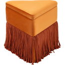  Color_Cognac -- Trivoli Cognac Velvet Upholstered Stool IMAGE 3