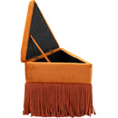  Color_Cognac -- Trivoli Cognac Velvet Upholstered Stool IMAGE 4