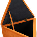  Color_Cognac -- Trivoli Cognac Velvet Upholstered Stool IMAGE 7