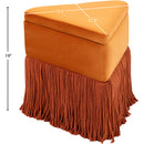  Color_Cognac -- Trivoli Cognac Velvet Upholstered Stool IMAGE 8