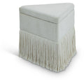  Color_Cream -- Trivoli Cream Velvet Upholstered Stool IMAGE 1