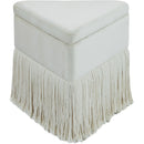  Color_Cream -- Trivoli Cream Velvet Upholstered Stool IMAGE 3