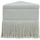  Color_Cream -- Trivoli Cream Velvet Upholstered Stool IMAGE 5