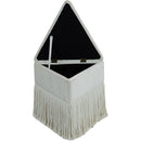 Color_Cream -- Trivoli Cream Velvet Upholstered Stool IMAGE 6