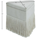  Color_Cream -- Trivoli Cream Velvet Upholstered Stool IMAGE 8