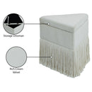  Color_Cream -- Trivoli Cream Velvet Upholstered Stool IMAGE 9