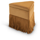  Color_Saddle -- Trivoli Saddle Velvet Upholstered Stool IMAGE 1