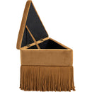  Color_Saddle -- Trivoli Saddle Velvet Upholstered Stool IMAGE 4