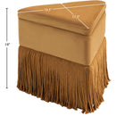  Color_Saddle -- Trivoli Saddle Velvet Upholstered Stool IMAGE 8