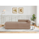  Color_Beige -- Meridian Kennedy Teddy Fabric Upholstered Bench IMAGE 2