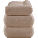  Color_Beige -- Meridian Kennedy Teddy Fabric Upholstered Bench IMAGE 4