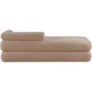  Color_Beige -- Meridian Kennedy Teddy Fabric Upholstered Bench IMAGE 5