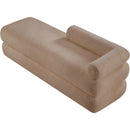  Color_Beige -- Meridian Kennedy Teddy Fabric Upholstered Bench IMAGE 8