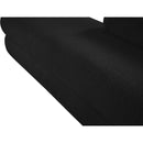  Color_Black -- Kennedy Black Teddy Fabric Upholstered Bench IMAGE 11