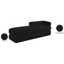  Color_Black -- Kennedy Black Teddy Fabric Upholstered Bench IMAGE 14
