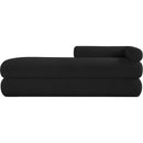  Color_Black -- Kennedy Black Teddy Fabric Upholstered Bench IMAGE 3