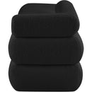  Color_Black -- Kennedy Black Teddy Fabric Upholstered Bench IMAGE 4