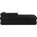  Color_Black -- Kennedy Black Teddy Fabric Upholstered Bench IMAGE 5
