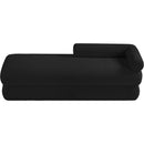  Color_Black -- Kennedy Black Teddy Fabric Upholstered Bench IMAGE 6