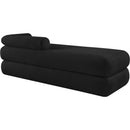  Color_Black -- Kennedy Black Teddy Fabric Upholstered Bench IMAGE 7