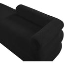  Color_Black -- Kennedy Black Teddy Fabric Upholstered Bench IMAGE 9