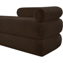  Color_Brown -- Kennedy Brown Teddy Fabric Upholstered Bench IMAGE 10