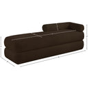  Color_Brown -- Kennedy Brown Teddy Fabric Upholstered Bench IMAGE 13