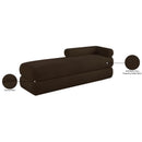  Color_Brown -- Kennedy Brown Teddy Fabric Upholstered Bench IMAGE 14