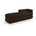  Color_Brown -- Kennedy Brown Teddy Fabric Upholstered Bench IMAGE 1