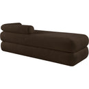 Meridian Kennedy Brown Faux Shearling Teddy Fabric Bench IMAGE 7