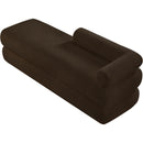  Color_Brown -- Kennedy Brown Teddy Fabric Upholstered Bench IMAGE 8