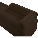  Color_Brown -- Kennedy Brown Teddy Fabric Upholstered Bench IMAGE 9