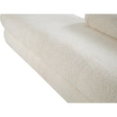  Color_Cream -- Kennedy Cream Teddy Fabric Upholstered Bench IMAGE 11
