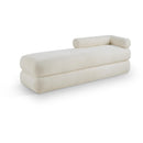  Color_Cream -- Kennedy Cream Teddy Fabric Upholstered Bench IMAGE 1