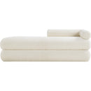 Color_Cream -- Kennedy Cream Teddy Fabric Upholstered Bench IMAGE 3