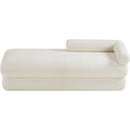  Color_Cream -- Kennedy Cream Teddy Fabric Upholstered Bench IMAGE 6