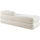  Color_Cream -- Kennedy Cream Teddy Fabric Upholstered Bench IMAGE 7