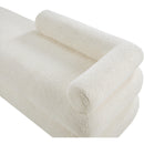  Color_Cream -- Kennedy Cream Teddy Fabric Upholstered Bench IMAGE 9