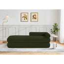  Color_Green -- Kennedy Green Teddy Fabric Upholstered Bench IMAGE 2