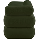  Color_Green -- Kennedy Green Teddy Fabric Upholstered Bench IMAGE 4