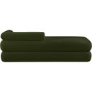  Color_Green -- Kennedy Green Teddy Fabric Upholstered Bench IMAGE 5
