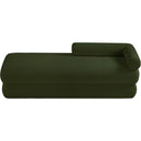  Color_Green -- Kennedy Green Teddy Fabric Upholstered Bench IMAGE 6