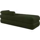 Meridian Kennedy Green Faux Shearling Teddy Fabric Bench IMAGE 7