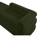  Color_Green -- Kennedy Green Teddy Fabric Upholstered Bench IMAGE 9
