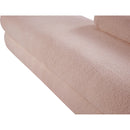  Color_Pink -- Kennedy Pink Teddy Fabric Upholstered Bench IMAGE 11