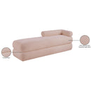  Color_Pink -- Kennedy Pink Teddy Fabric Upholstered Bench IMAGE 14