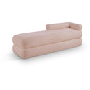  Color_Pink -- Kennedy Pink Teddy Fabric Upholstered Bench IMAGE 1