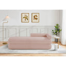  Color_Pink -- Kennedy Pink Teddy Fabric Upholstered Bench IMAGE 2