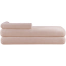  Color_Pink -- Kennedy Pink Teddy Fabric Upholstered Bench IMAGE 5