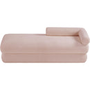  Color_Pink -- Kennedy Pink Teddy Fabric Upholstered Bench IMAGE 6